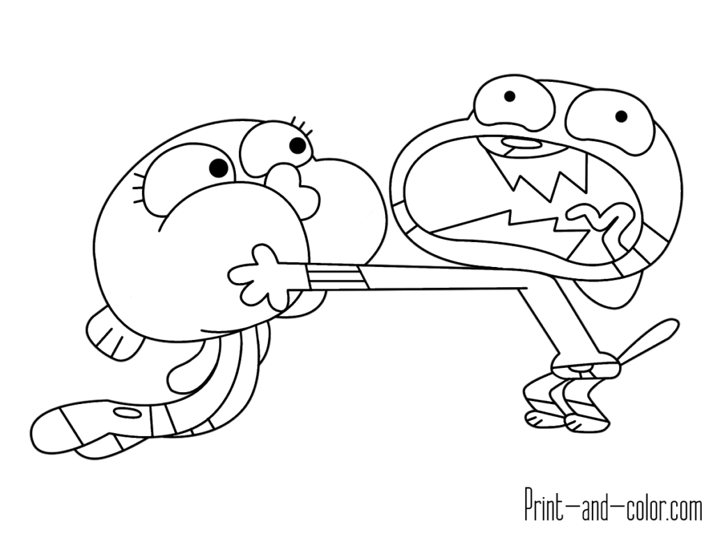 The Amazing World of Gumball coloring pages | Print and Color.com