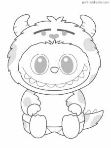 Labubu coloring pages James P. Sullivan (Monsters, Inc) costume