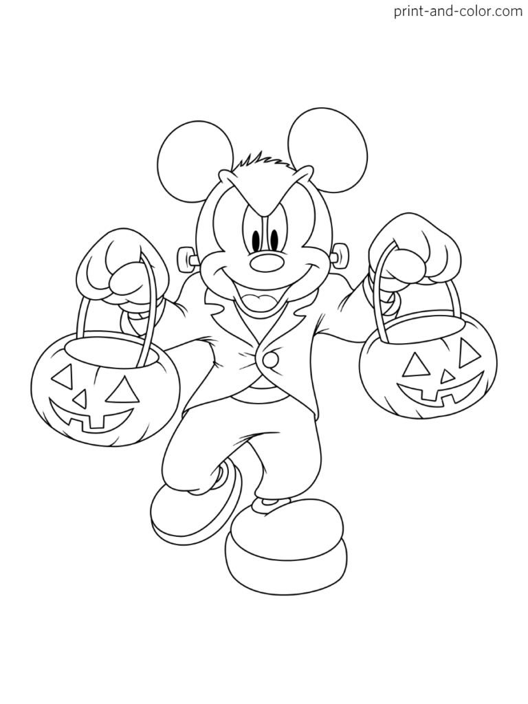 Mickey Mouse Halloween coloring pages | Print and Color.com