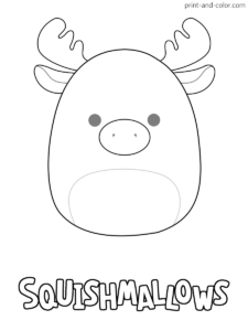 Squishmallow Maurice the Moose Coloring Page