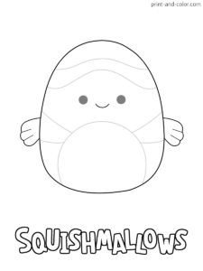 Squishmallow Ricky the Clownfish Coloring Page