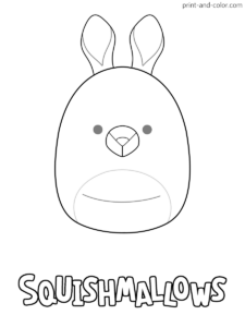 Squishmallow Keely the Kangaroo Coloring Page